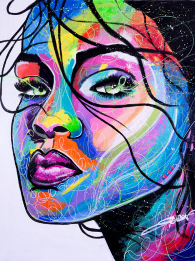 Toile Rainbow - artiste Dans les pinceaux d'Émilie